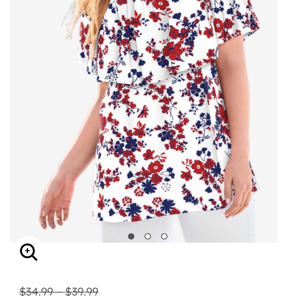 Off Shoulder Ruffle Tee shirt - Picture 2 of 2